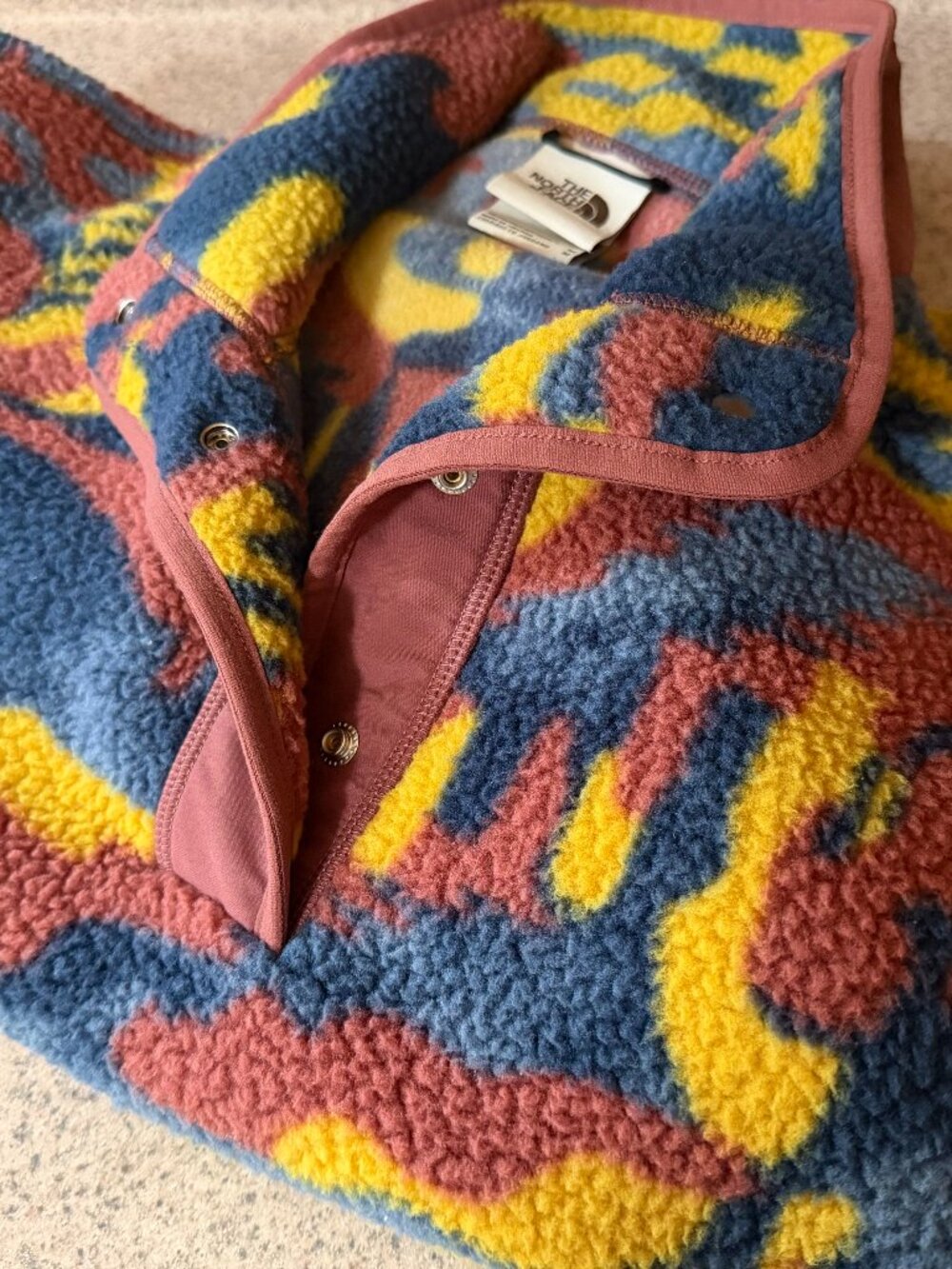 NWT The North Face Women's Printed Cragmont 1/4 Snap Sherpa Fleece - Size M